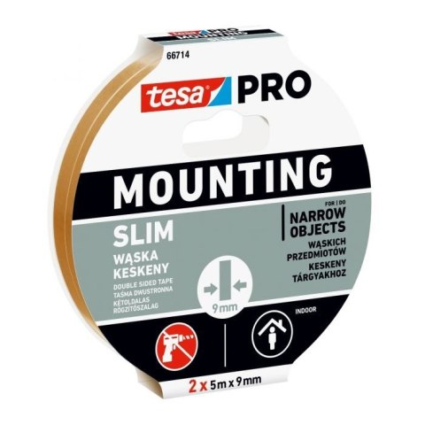 Taśma montaż.dwustr.do listw led 2x 5m:9mm (h5571400) pro Tesa