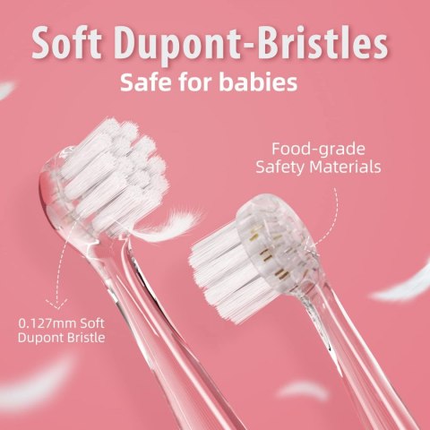 Szczoteczka soniczna dla dzieci SEAGO, kolor różowy, 1xAAA 1,5V (brak w zestawie), 4 końcówki, SG-513 Pink SEAGO Szczoteczka soniczna dla dzieci SEAGO, kolor różowy, 1xAAA 1,5V (brak w zestawie), 4 końcówki, SG-513 Pink SEAGO