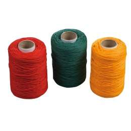60996 Sznurek uniwersalny 100m, średnica 2mm, 3 sztuki w różnych kolorach POLSKA