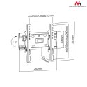 MC-667N 40043 Uchwyt do telewizora 13-42 cali czarny do 25kg max vesa 200x200 Maclean