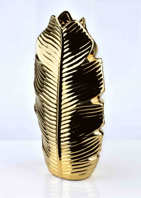 Leaf gold wazon 7,5x17xh35cm Leaf gold wazon 7,5x17xh35cm