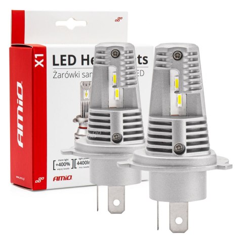 Żarówki samochodowe led x1 series amio h4 AMiO