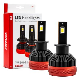 Żarówki samochodowe led x3 series amio h3 AMiO