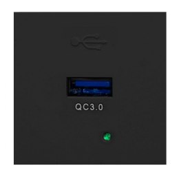 NOEN USBQ, port modułowy 45x45mm z ładowarką USB quick charge 3A/5V; 2A/9V; 1,5A/12V, czarny Orno