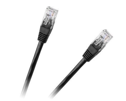 Patchcord kabel UTP 8c wtyk-wtyk 1,5m CCA czarny cat.6e LP