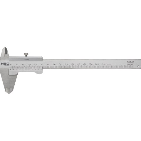 Suwmiarka z certyfikatem DIN, 150 mm, stal nierdzewna NEO