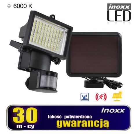 Lampa solarna naświetlacz led 100 diod smd z czujnikiem ruchu i zmierzchu NVOX Lampa solarna naświetlacz led 100 diod smd z czujnikiem ruchu i zmierzchu NVOX