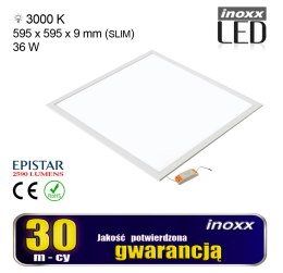 Panel led 60x60 36w lampa sufitowa kaseton 3000k ciepły NVOX