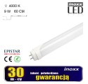 Świetlówka led 60cm 9w t8 4000k g13 jednostronna neutralna NVOX