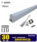 Świetlówka led liniowa t5 150cm 22w zimna 6000k lampa natynkowa zintegrowana z oprawą NVOX