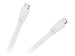 Kabel HDMI-HDMI płaski biały 2.0V 1.8M Cabletech