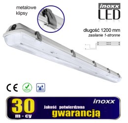 Oprawa hermetyczna przemysłowa ip65 led 2x120cm t8 g13 jednostronnie zasilana NVOX