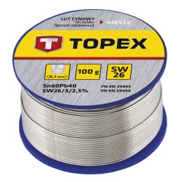 Lut cynowy 60% Sn, drut 0.7 mm, 100 g TOPEX