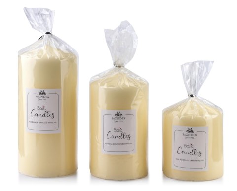 Świeca CLASSIC CANDLES walec duży 8xh18cm kremowa Świeca CLASSIC CANDLES walec duży 8xh18cm kremowa