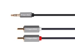 Kabel jack 3.5 wtyk stereo - 2RCA 10m Kruger&Matz Basic Kruger&Matz