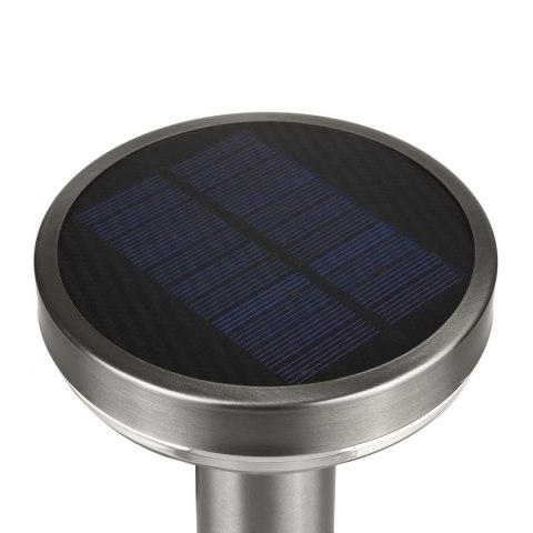 Solarna lampa LED Maclean, z czujnikiem, 3 tryby,wbijana, Li-ion 18650, IP44, 3,7V, 1200 mAh, Chrom matt, MCE465 C/M Maclean Solarna lampa LED Maclean, z czujnikiem, 3 tryby,wbijana, Li-ion 18650, IP44, 3,7V, 1200 mAh, Chrom matt, MCE465 C/M Maclean