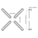 Adapter do ekranów bez otworów w standardzie VESA Maclean, czarny, 13"-27", 8kg max, MC-899 Maclean