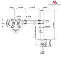 MC-690N 42980 Uchwyt biurkowy do monitora LCD 13-27 cali 8kg vesa 75x75 oraz 100x100 Maclean