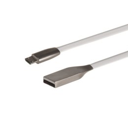 MCTV-833W 44806 Kabel USB AM micro płaski nieplączący 1m biały metal Maclean