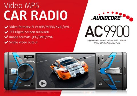 Radioodtwarzacz Audiocore AC9900 MP5 AVI DivX Bluetooth handsfree + pilot Audiocore Radioodtwarzacz Audiocore AC9900 MP5 AVI DivX Bluetooth handsfree + pilot Audiocore