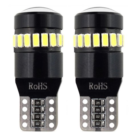 Led canbus 18smd 3014 + 1smd 1smd t10 w5w white 12v/24v AMiO