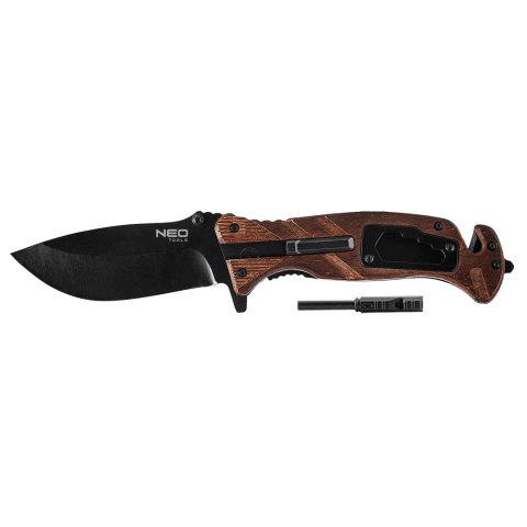 Nóż survivalowy składany  22 cm, 6 w 1 NEO