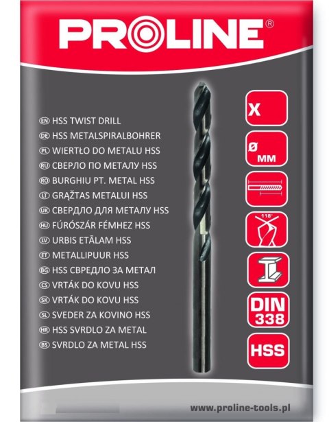 Wiertło do met hss din338 szlif.kr. 3.0mm szt.1 pud. proline Proline