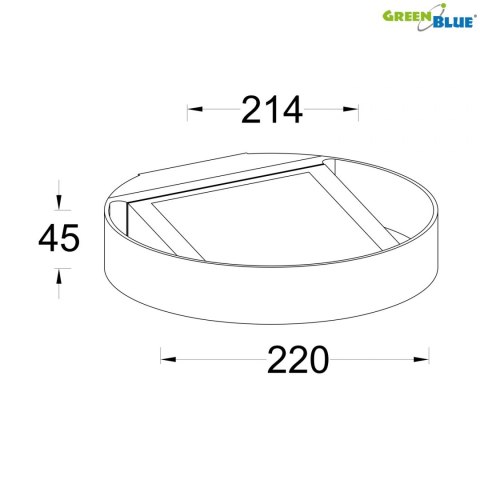 GB130 46761 Solarna lampa ścienna okrągła led 3W GreenBlue GB130 46761 Solarna lampa ścienna okrągła led 3W GreenBlue