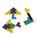 Puzzle drewniane układanka tetris klocki 40el.