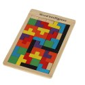 Puzzle drewniane układanka tetris klocki 40el.