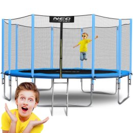 Trampolina ogrodowa 15ft/465cm z siatką zewnętrzną i drabinką Neo-Sport Neo-Sport