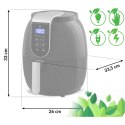 Frytkownica beztłuszczowa z wyświetlaczem Air fryer BD-651 Berdsen