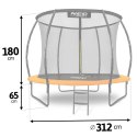 Trampolina ogrodowa profilowana 10ft/312cmz siatką wewnętrzną Neo-Sport Neo-Sport