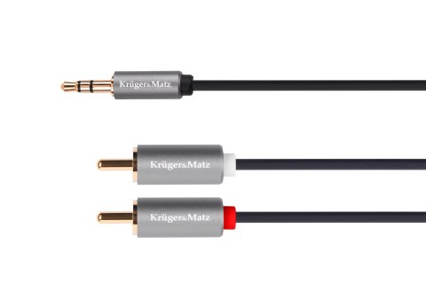 Kabel jack 3.5 wtyk stereo - 2RCA 5m Kruger&Matz Basic Kruger&Matz