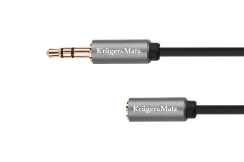 Kabel jack 3.5 wtyk stereo - 3.5 gniazdo stereo 1.8m Kruger&Matz Basic Kruger&Matz