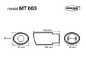 01303 Końcówka tłumika ze stali nierdzewnej MT 003 AMiO