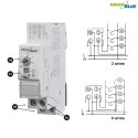 GB114 45780 Automat schodowy na szynę DIN regulacja 30s-10m max 2300W GreenBlue