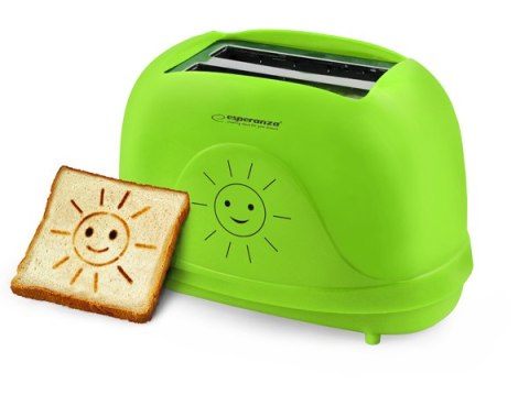 EKT003 Toster Smiley zielony Esperanza EKT003 Toster Smiley zielony Esperanza