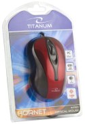 TM103R Mysz przewodowa 3D optyczna USB Hornet czerwona Titanum Titanum