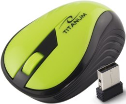 TM114G Mysz bezprzewodowa 2.4GHz 3D optyczna USB Rainbow zielona Titanum