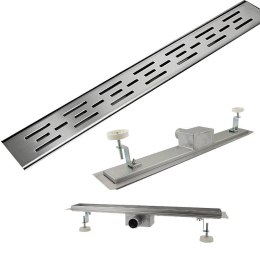 Odpływ liniowy Matrix ze stali inox z niskim syfonem pod prysznic podłogowy 110cm BITUXX®