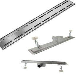 Odpływ liniowy podłogowy inox 120cm LINE z syfonem korytko do prysznica BITUXX®