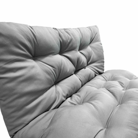 Poduszka ogrodowa szara podwójna na ławkę huśtawkę pikowana 150cm x 100cm LACESTONE Poduszka ogrodowa szara podwójna na ławkę huśtawkę pikowana 150cm x 100cm LACESTONE