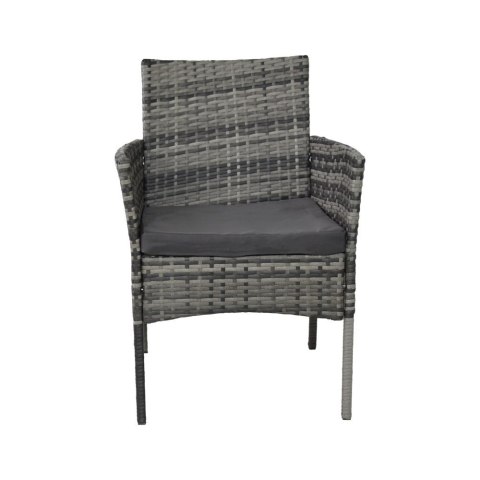 Zestaw Mebli Ogrodowych z technorattanu rattan Stolik + Kanapa Szara LACESTONE Zestaw Mebli Ogrodowych z technorattanu rattan Stolik + Kanapa Szara LACESTONE