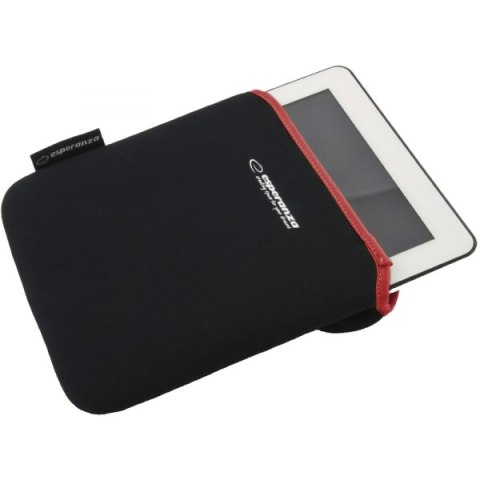 ET172R Etui neopren na tablet 9.7 czarno - czerwone Esperanza Esperanza ET172R Etui neopren na tablet 9.7 czarno - czerwone Esperanza Esperanza