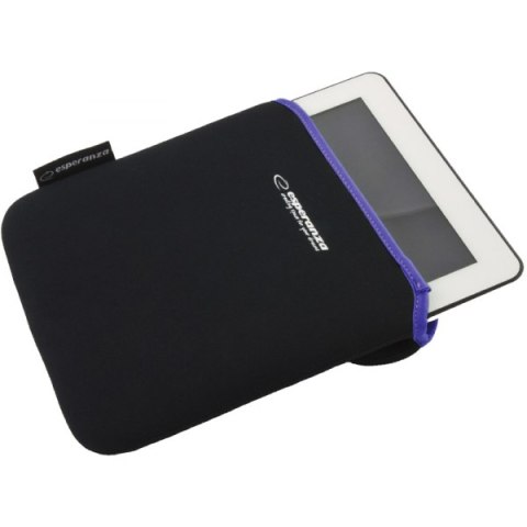 ET172V Etui neopren na tablet 9.7"czarno - fioletowe Esperanza Esperanza ET172V Etui neopren na tablet 9.7"czarno - fioletowe Esperanza Esperanza