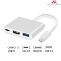 MCTV-840 52385 Adapter USB-C - HDMI / USB 3.0 / USB-C metalowa obudowa 4K Maclean