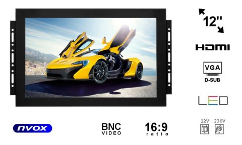 Monitor open frame LED 12cali z wejściem VGA HDMI BNC... (NVOX OP1211 VGA) NVOX Monitor open frame LED 12cali z wejściem VGA HDMI BNC... (NVOX OP1211 VGA) NVOX