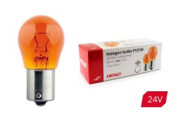 01005 Żarówki halogenowe PY21W BA15s 24V 21W Amber 10 sztuk Amio