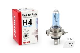 01269 Żarówka halogenowa H4 12V 60/55W filtr UV (E4) Super White Amio